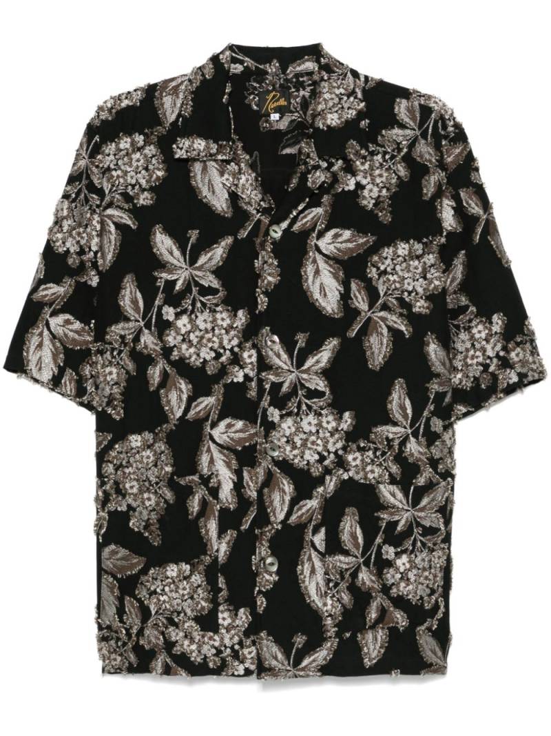 Needles floral-jacquard shirt - Black von Needles