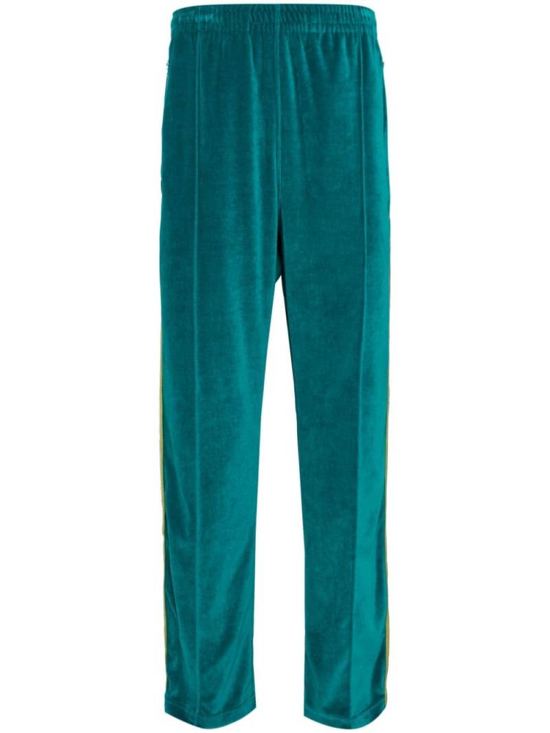 Needles logo-embroidered velour track pants - Green von Needles