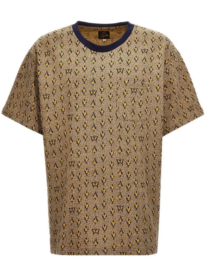 Needles patterned-jacquard T-shirt - Yellow von Needles