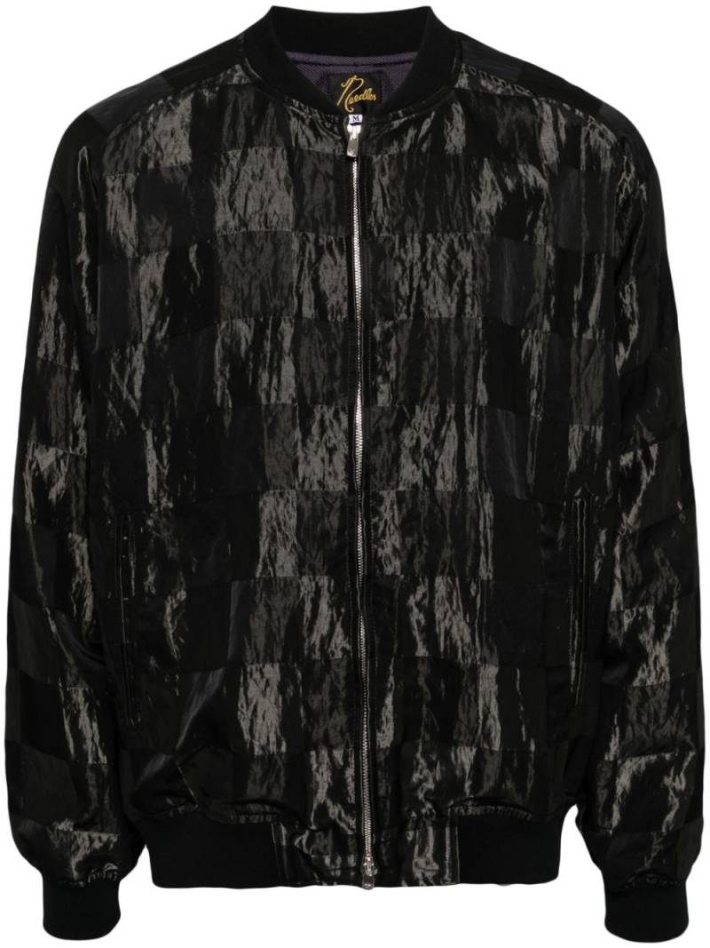 Needles plaid-check zip-up bomber jacket - Black von Needles