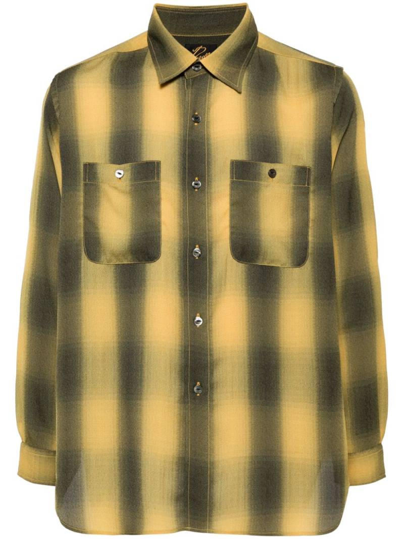 Needles plaid check-print long-sleeve shirt - Yellow von Needles