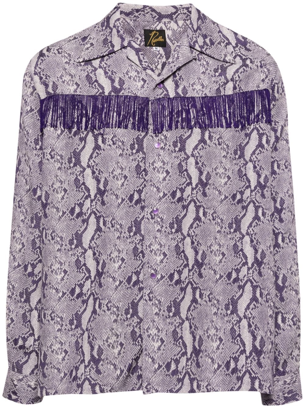 Needles snakeskin-print fringed shirt - Purple von Needles