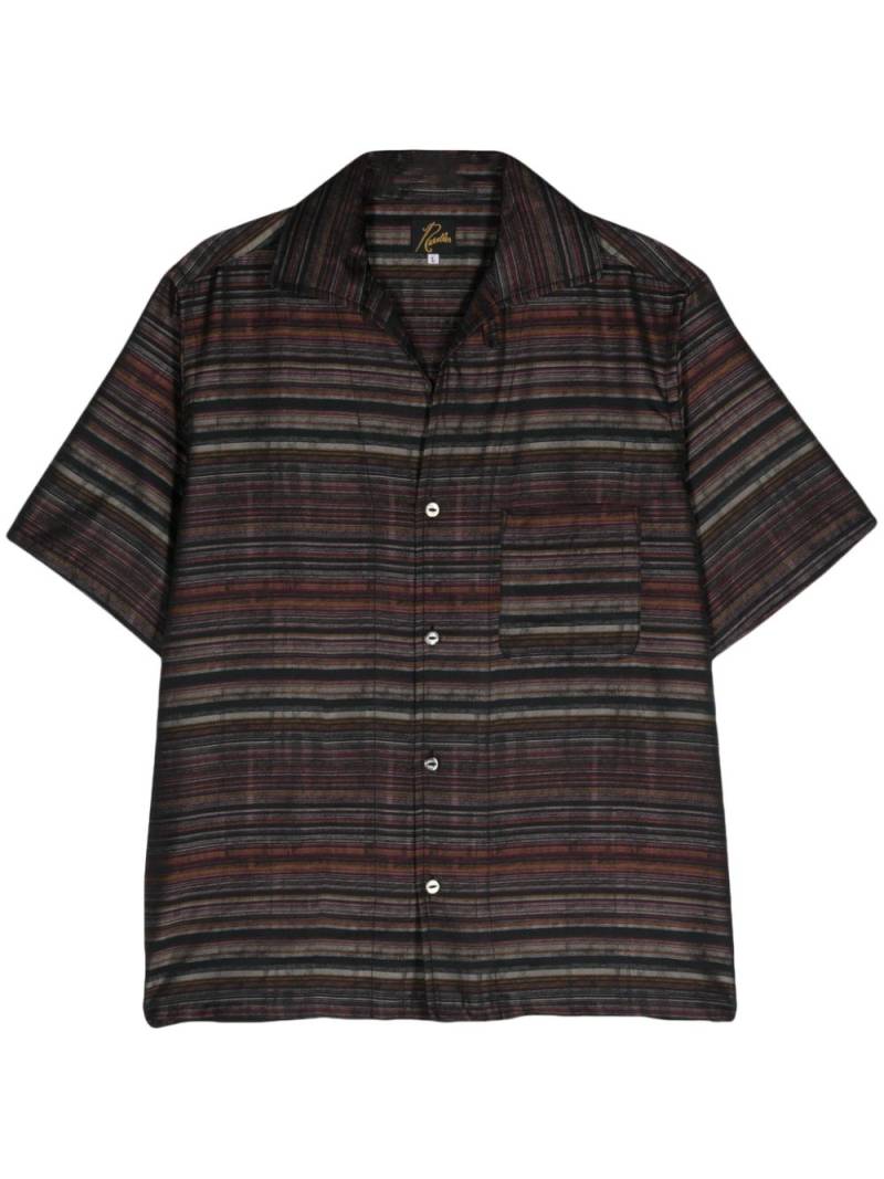 Needles striped short-sleeve shirt - Black von Needles