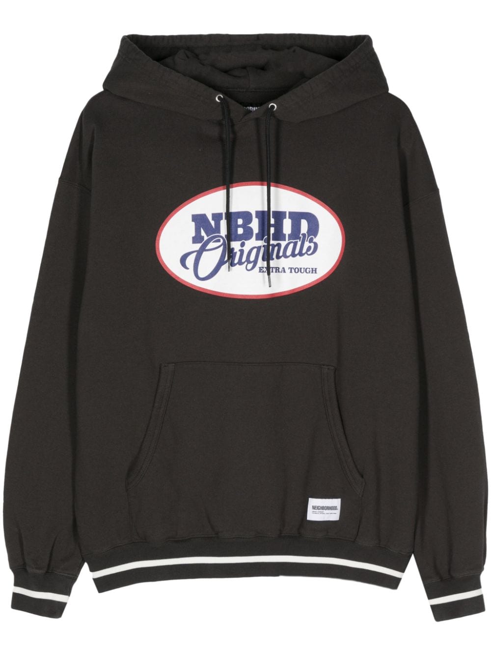 Neighborhood College LS logo-print hoodie - Black von Neighborhood