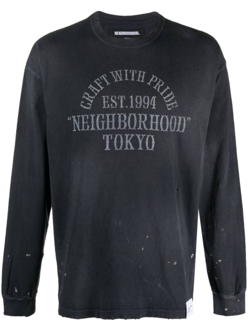 Neighborhood Damage distressed sweatshirt - Black von Neighborhood