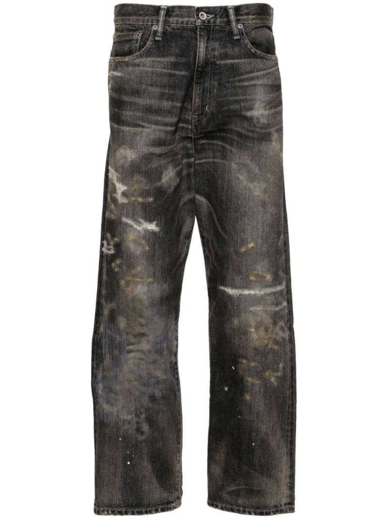 Neighborhood Savage mid-rise straight-leg jeans - Black von Neighborhood