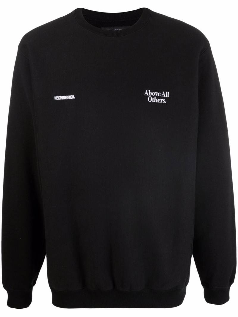 Neighborhood embroidered cotton sweatshirt - Black von Neighborhood