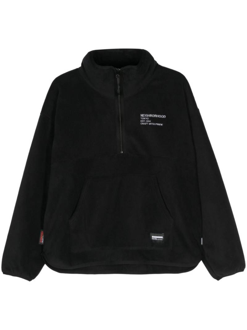 Neighborhood logo-embroidered fleece sweatshirt - Black von Neighborhood