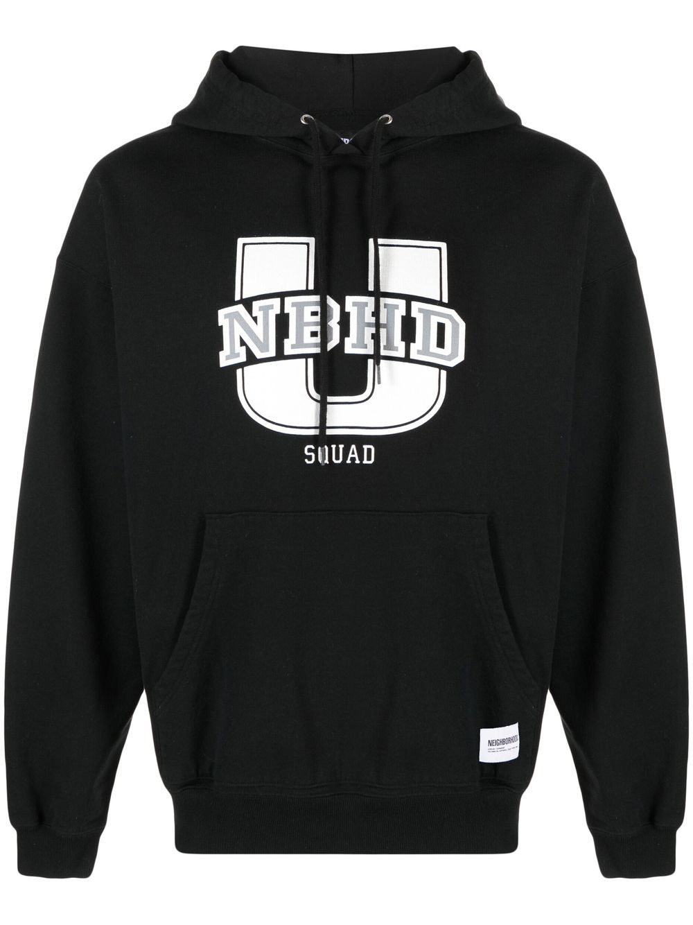 Neighborhood logo-print cotton hoodie - Black von Neighborhood