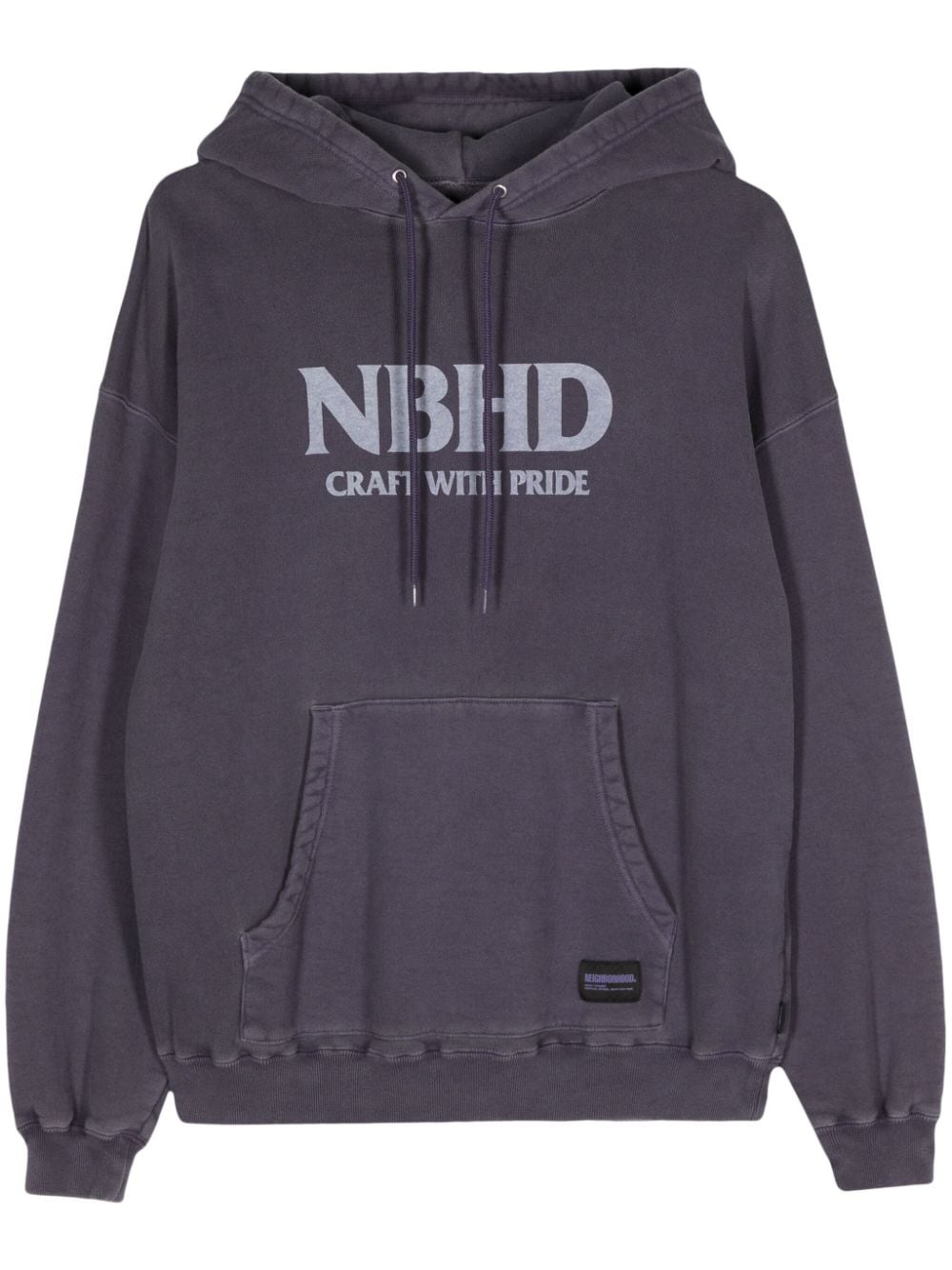 Neighborhood logo-print cotton hoodie - Purple von Neighborhood