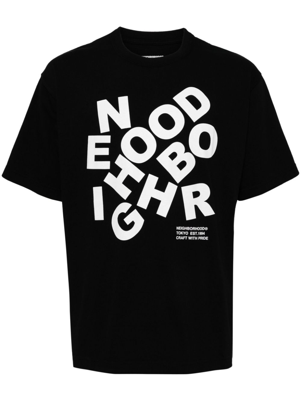 Neighborhood logo-printed cotton T-shirt - Black von Neighborhood