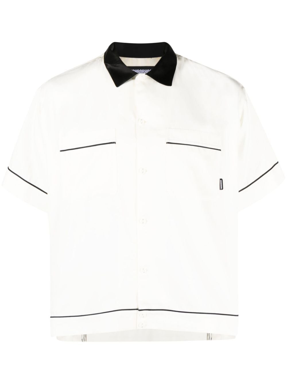 Neighborhood slogan-embroidered bowling shirt - White von Neighborhood