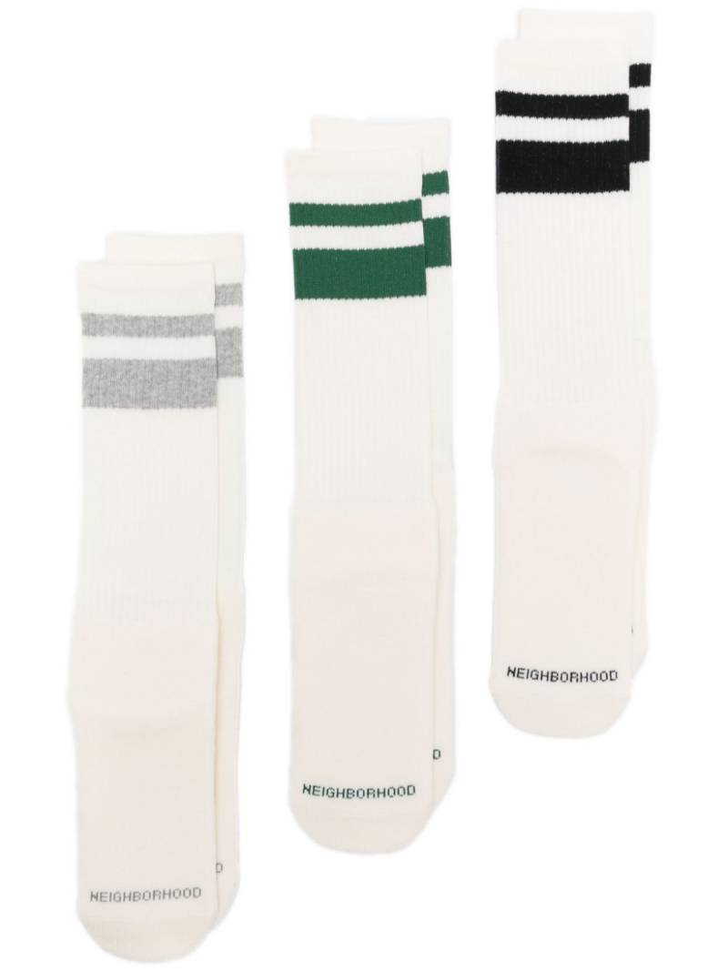 Neighborhood striped socks (pack of three) - Neutrals von Neighborhood