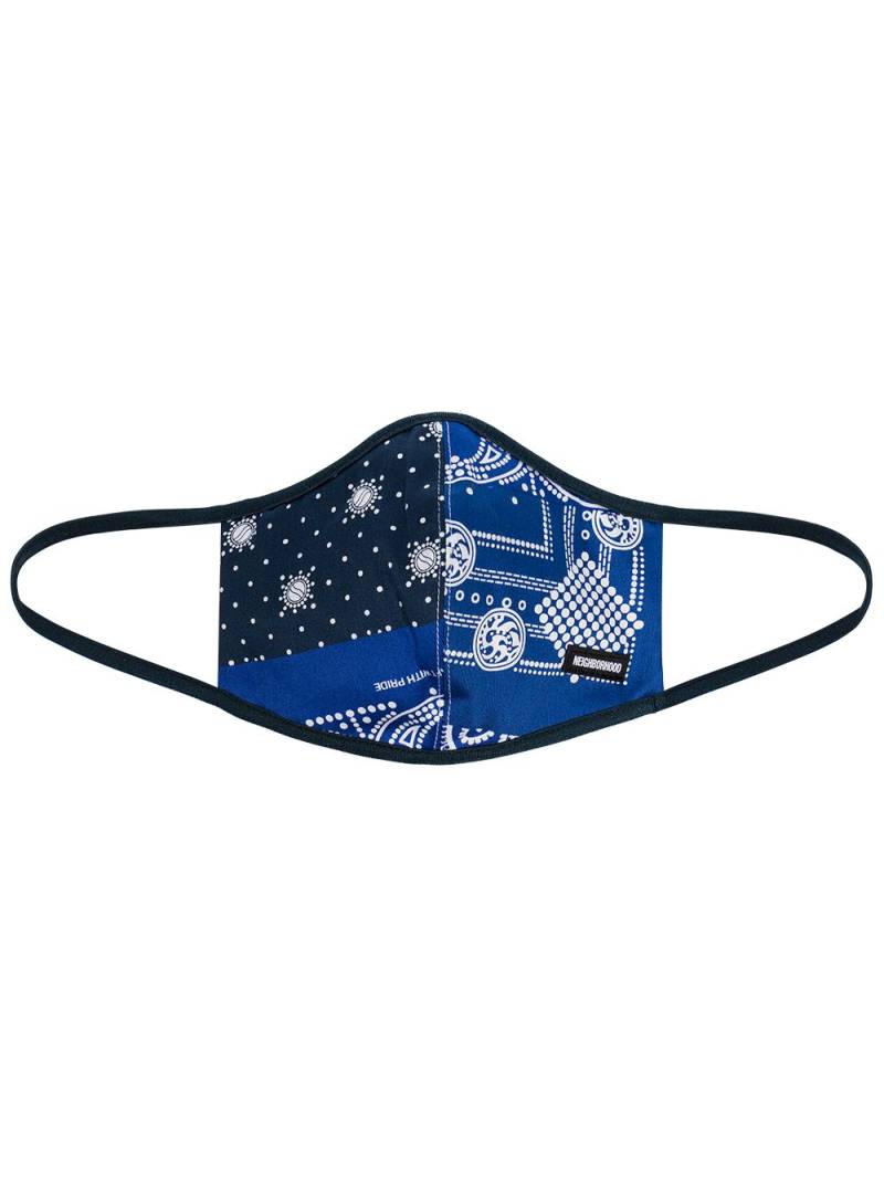 Neighborhood two-tone face mask - Blue von Neighborhood