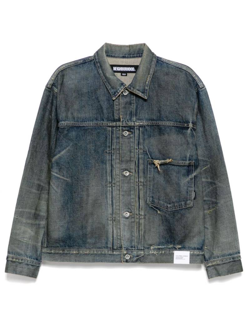 Neighborhood washed-effect denim jacket - Blue von Neighborhood