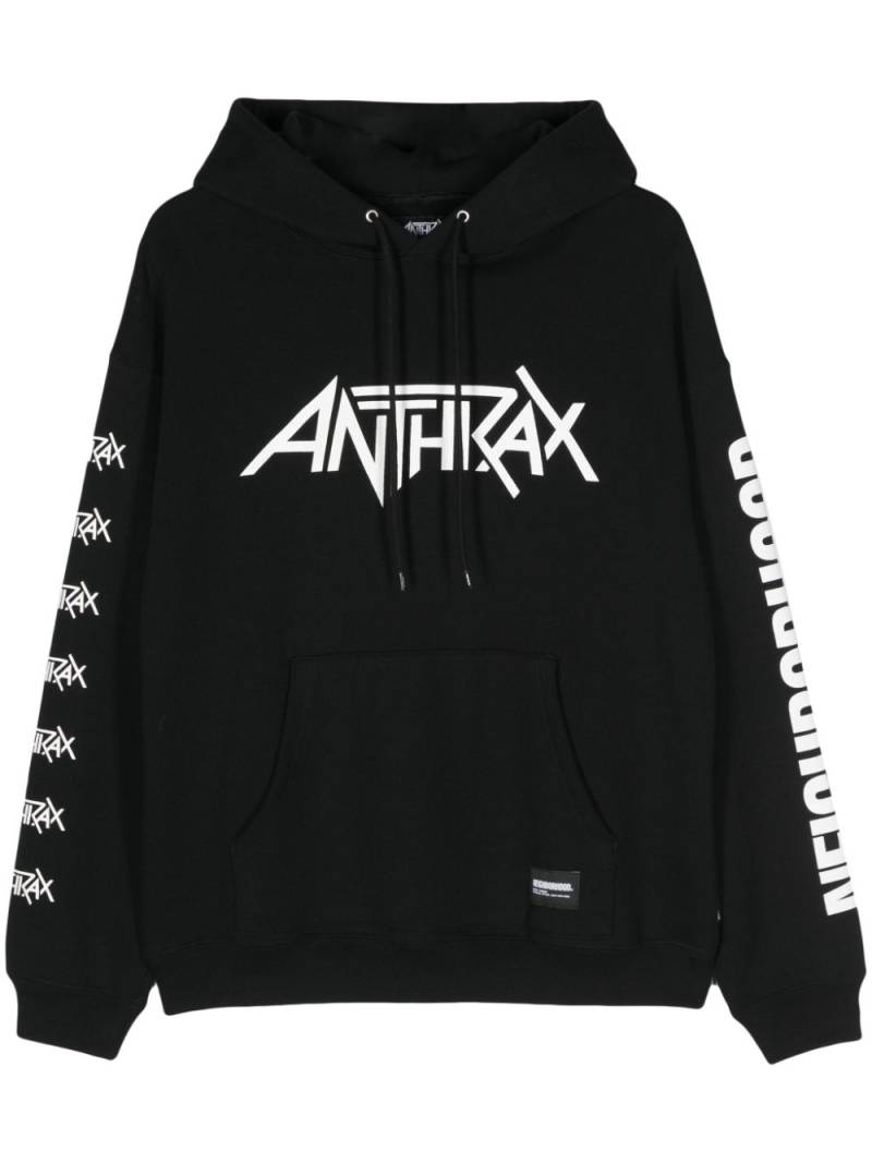 Neighborhood x Anthrax logo-print hoodie - Black von Neighborhood