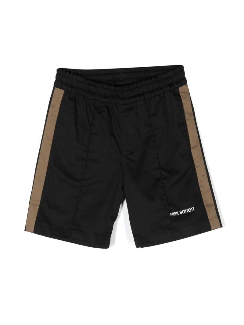 Neil Barrett Kids elasticated-waistband shorts - Black von Neil Barrett Kids