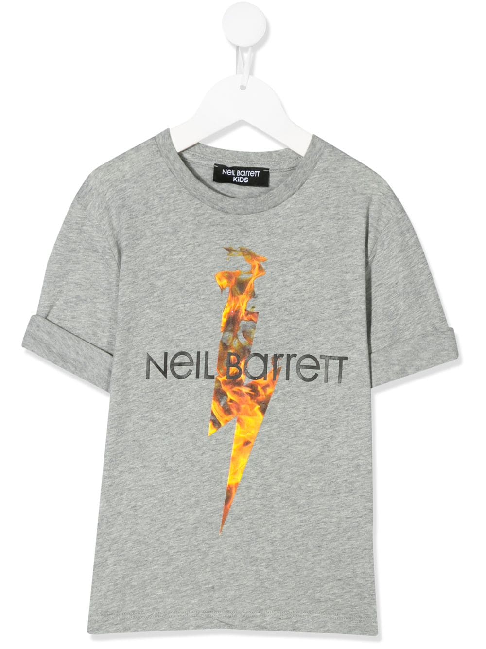 Neil Barrett Kids fire print T-shirt - Grey von Neil Barrett Kids