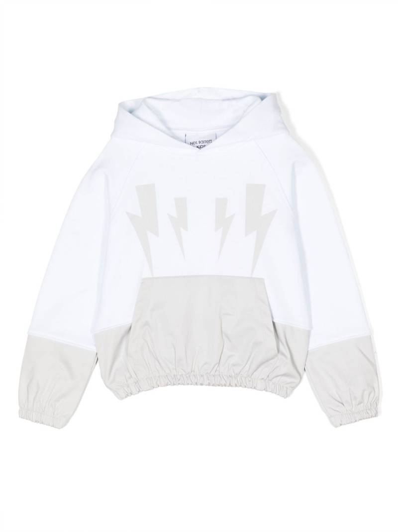 Neil Barrett Kids graphic-print cotton hoodie - Blue von Neil Barrett Kids