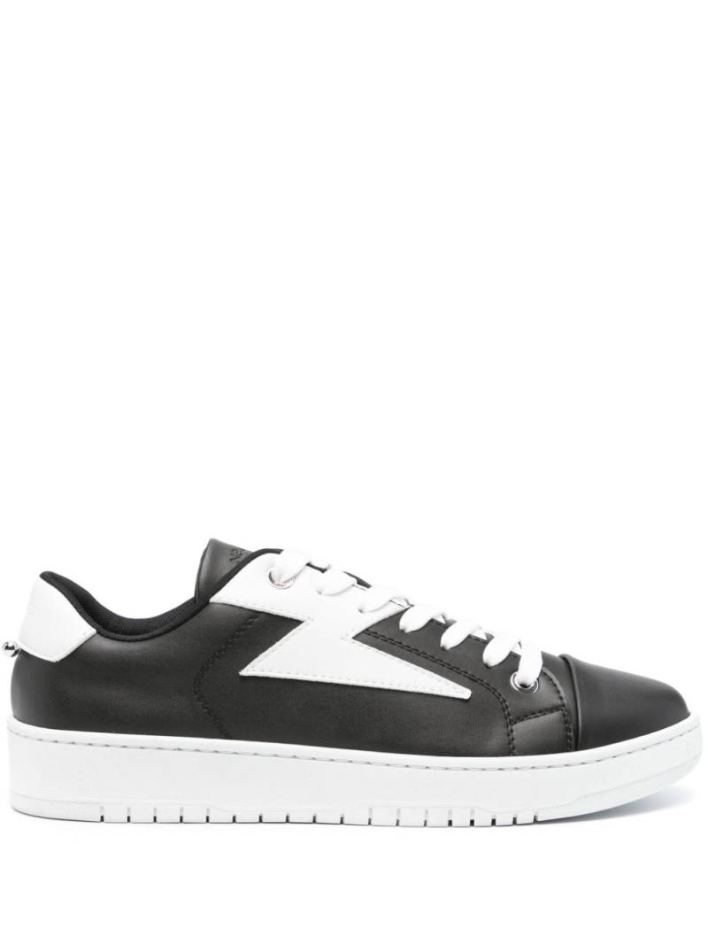 Neil Barrett Duran panelled leather sneakers - Black von Neil Barrett