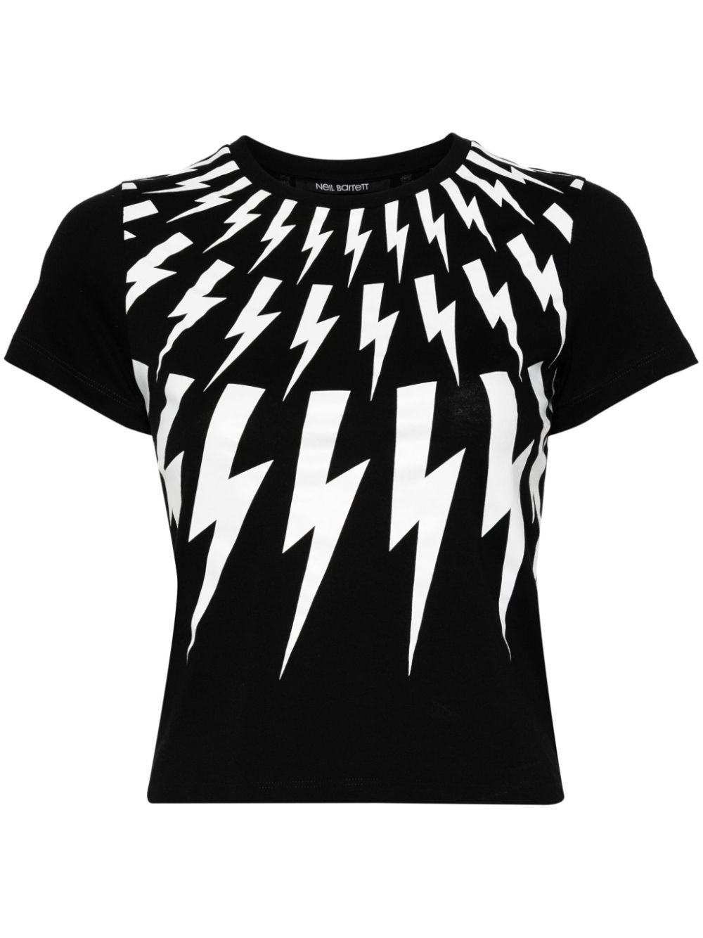 Neil Barrett Fair Isle Thunderbolt print T-shirt - Black von Neil Barrett