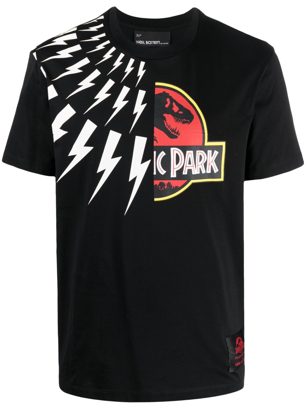 Neil Barrett x Jurassic Park Thunderbolt-print T-shirt - Black von Neil Barrett