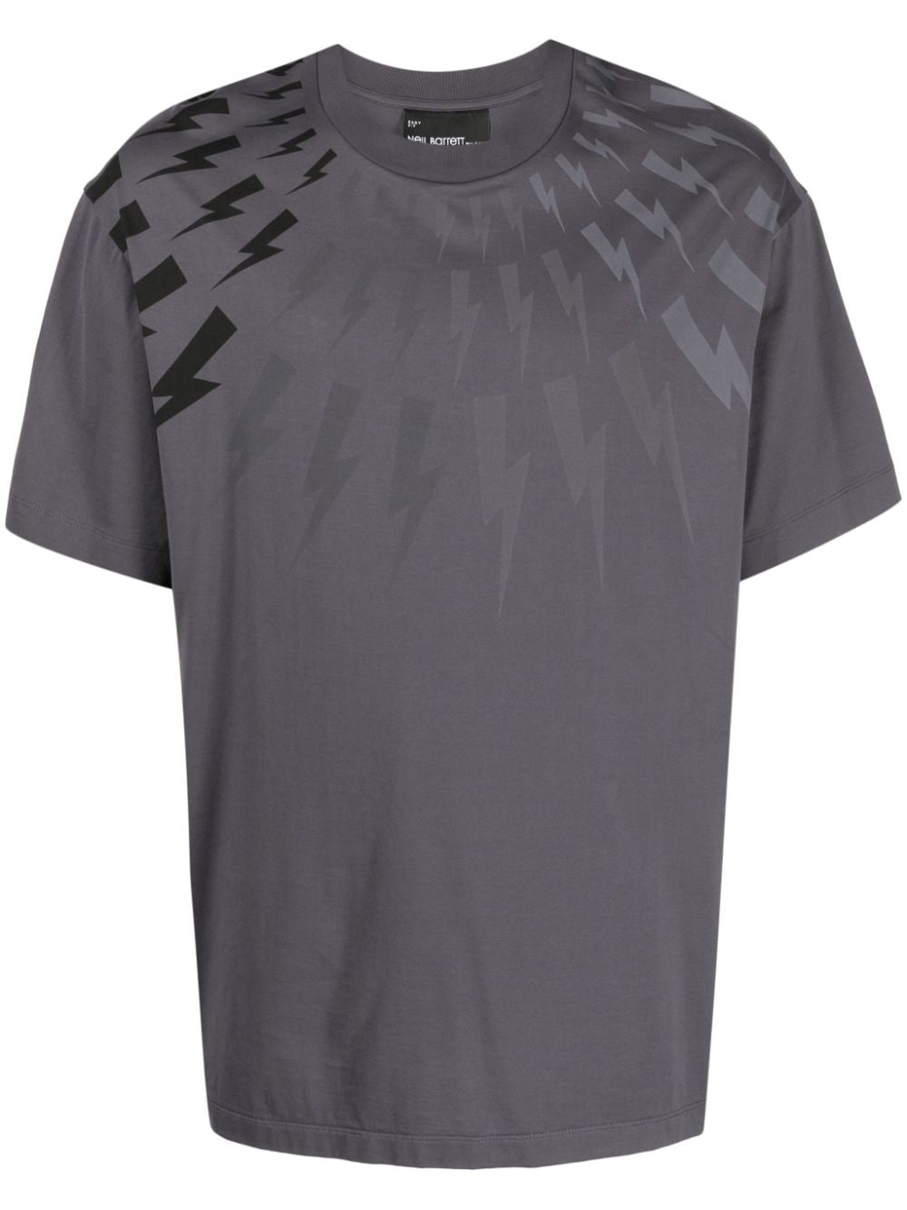 Neil Barrett Thunderbolt-print cotton T-shirt - Grey von Neil Barrett