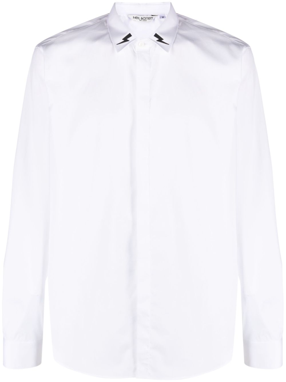 Neil Barrett bolt-print cotton shirt - White von Neil Barrett