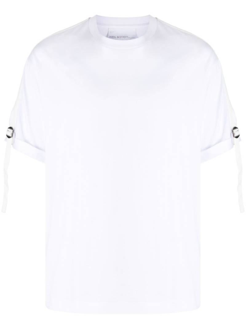 Neil Barrett buckle-strap cotton T-shirt - White von Neil Barrett