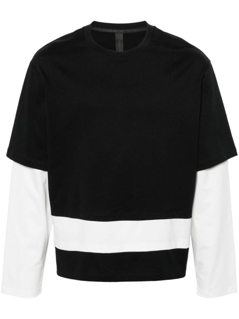 Neil Barrett layered cotton T-shirt - Black von Neil Barrett