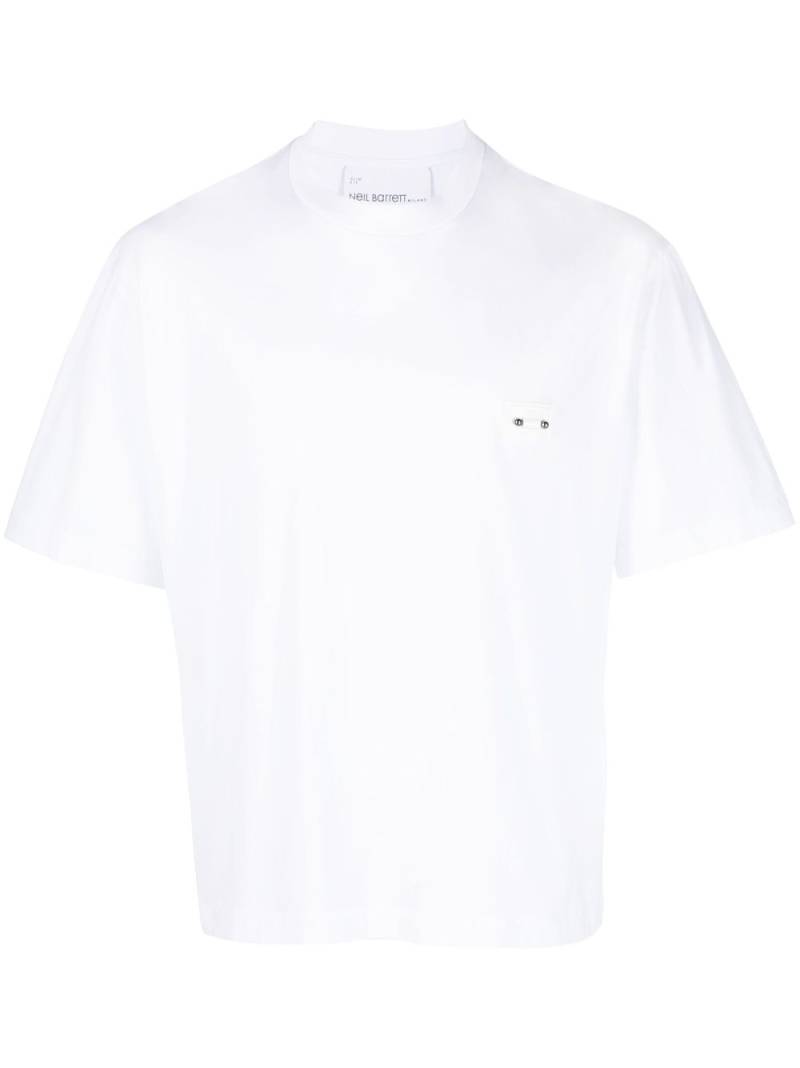 Neil Barrett logo-patch short-sleeved cotton T-shirt - White von Neil Barrett