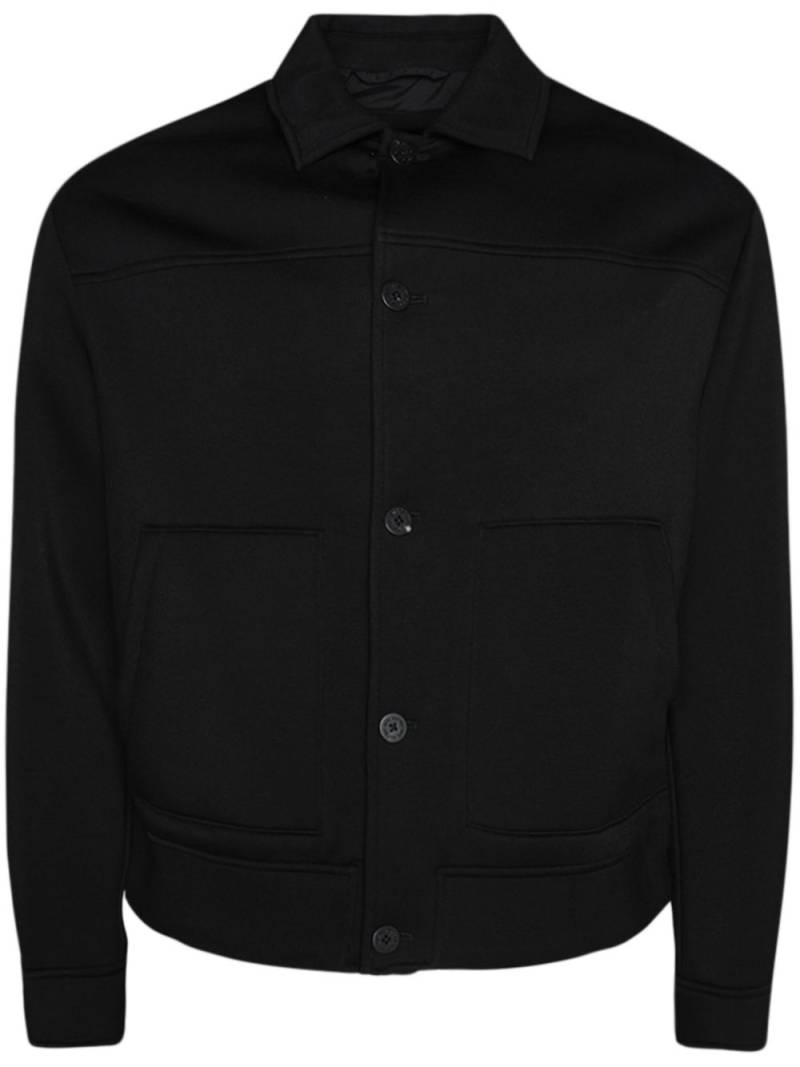 Neil Barrett mélange jersey shirt jacket - Black von Neil Barrett