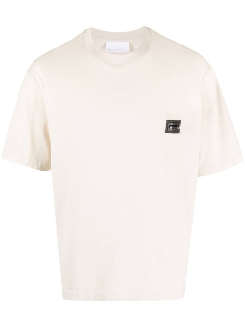 Neil Barrett patch-detail cotton T-shirt - Neutrals von Neil Barrett