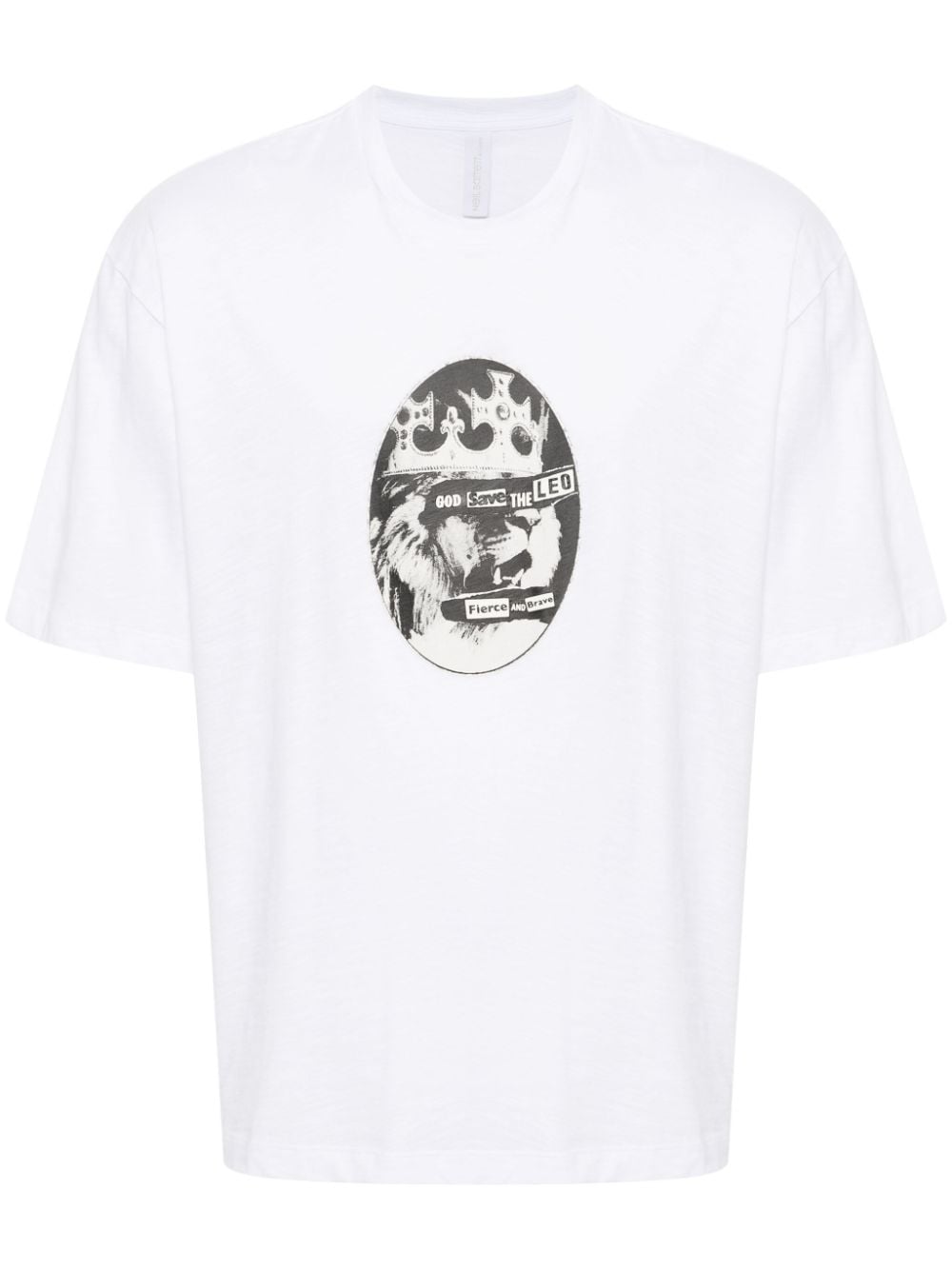 Neil Barrett slogan-print cotton T-shirt - White von Neil Barrett