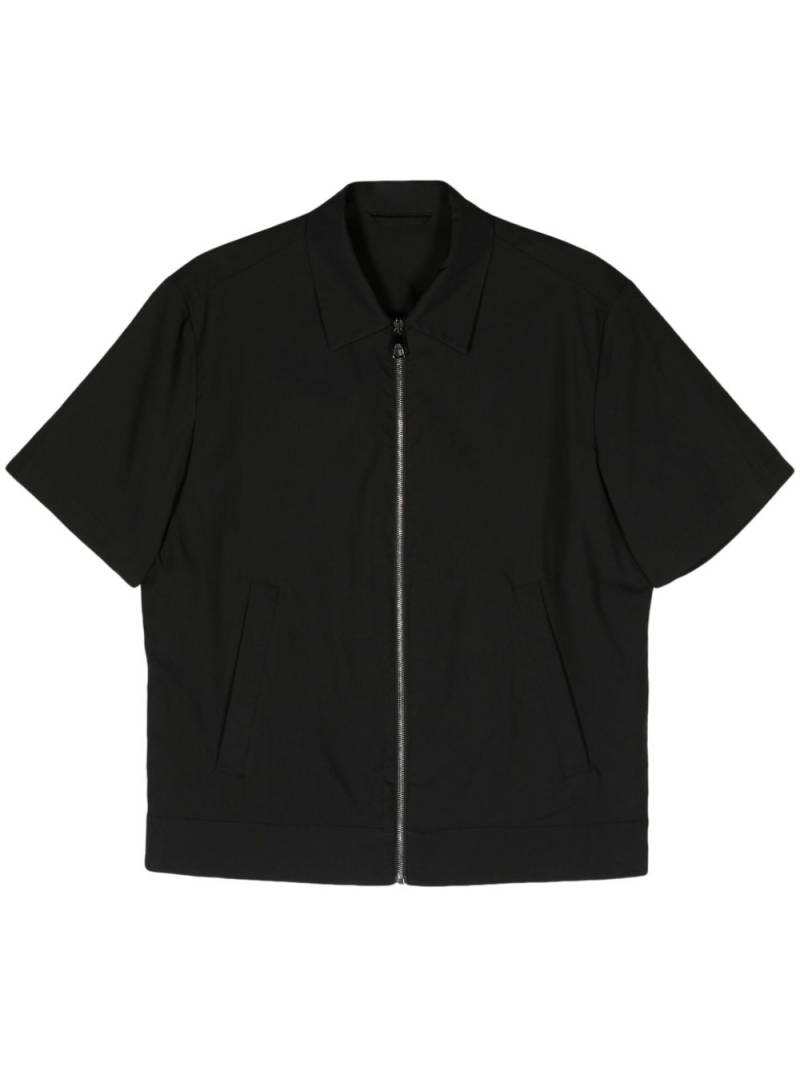 Neil Barrett zip-up short-sleeve shirt - Black von Neil Barrett