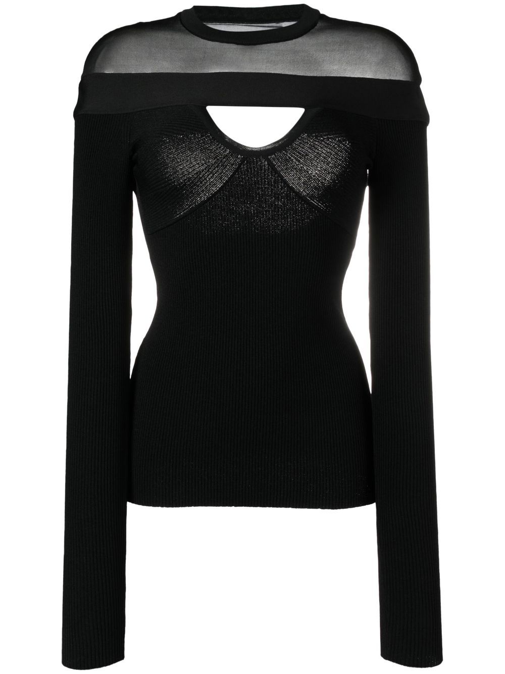 Nensi Dojaka cut-out open back knit top - Black von Nensi Dojaka