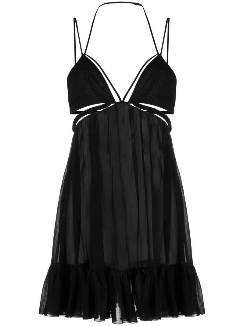 Nensi Dojaka cut-out strappy minidress - Black von Nensi Dojaka