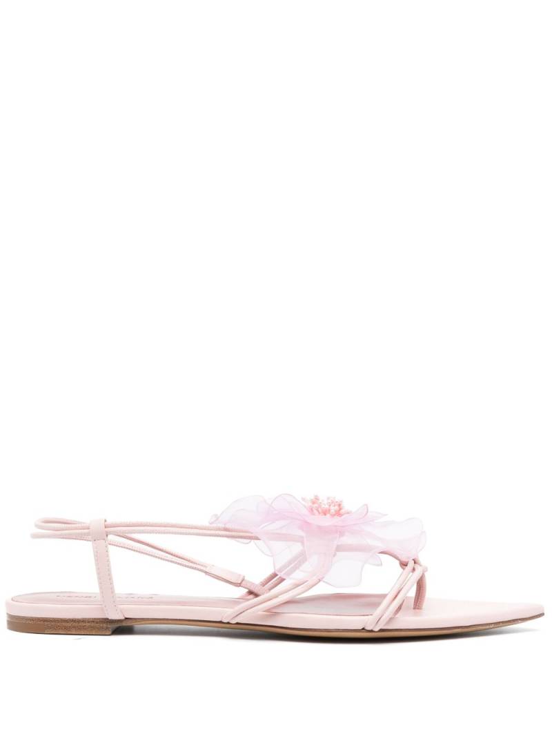 Nensi Dojaka faux-flower leather sandals - Pink von Nensi Dojaka