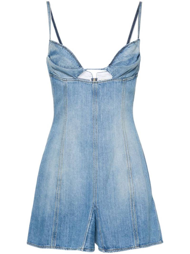 Nensi Dojaka godet-design denim mini dress - Blue von Nensi Dojaka