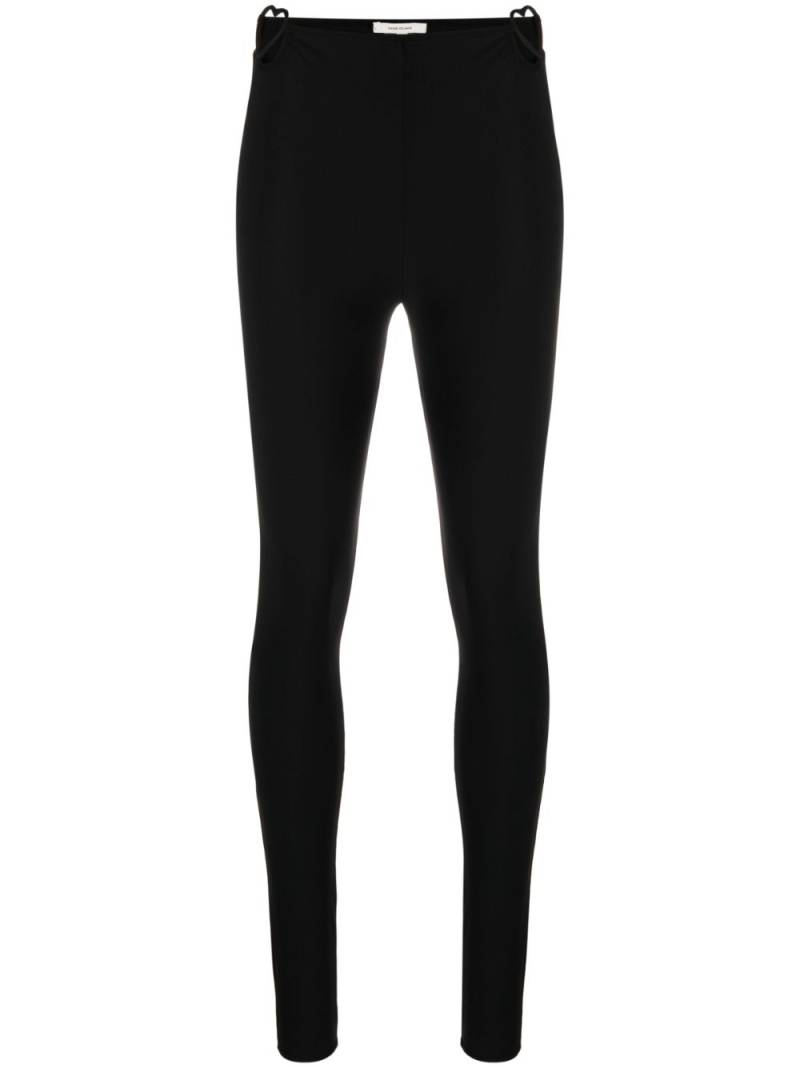 Nensi Dojaka heart-cut out high-waisted leggings - Black von Nensi Dojaka