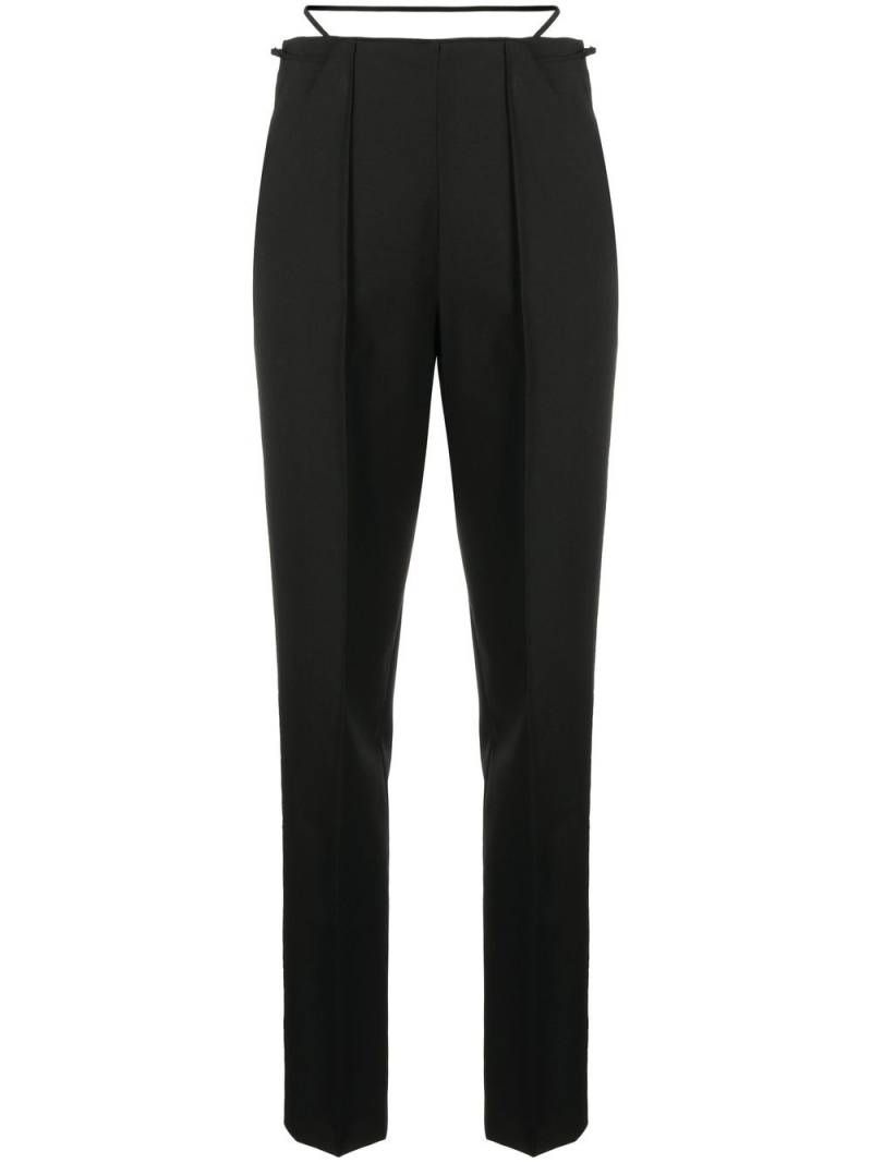 Nensi Dojaka high-waisted straight leg trousers - Black von Nensi Dojaka