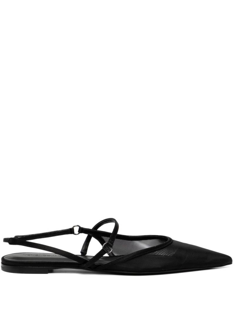 Nensi Dojaka pointed flat sandals - Black von Nensi Dojaka