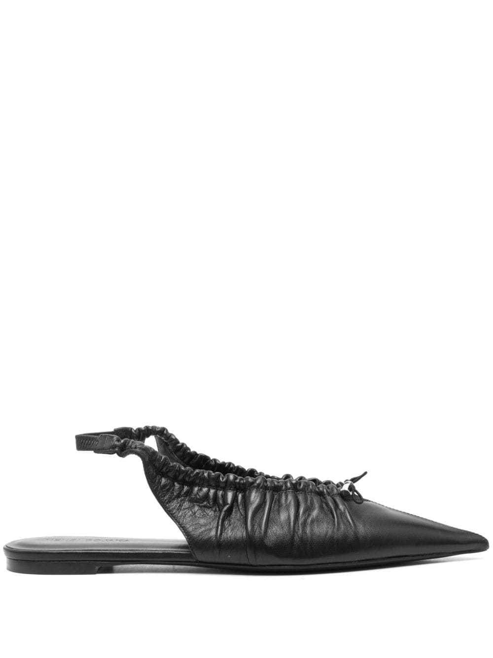 Nensi Dojaka pointed-toe leather ballerina shoes - Black von Nensi Dojaka