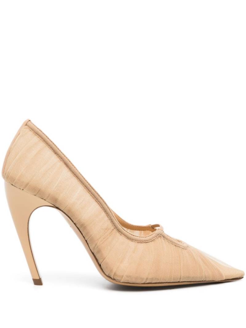 Nensi Dojaka pointed-toe sheer pumps - Neutrals von Nensi Dojaka