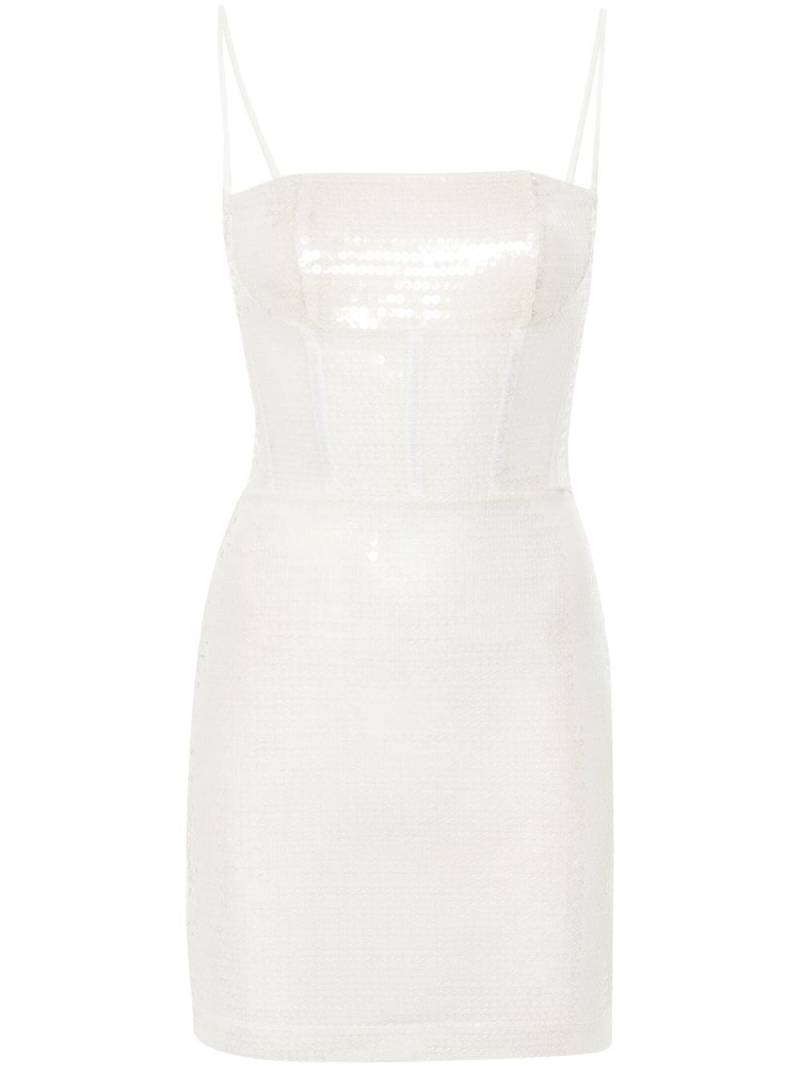 Nensi Dojaka sequined boned mini dress - White von Nensi Dojaka