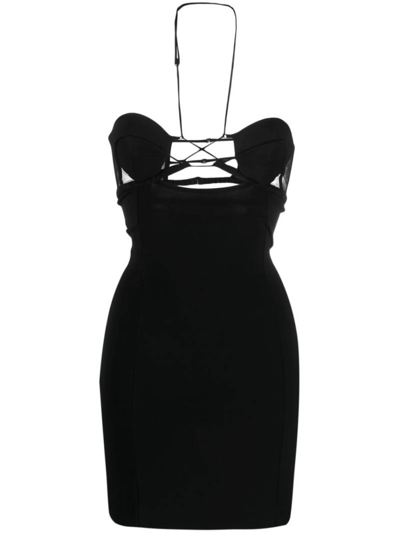 Nensi Dojaka strappy cut-out minidress - Black von Nensi Dojaka