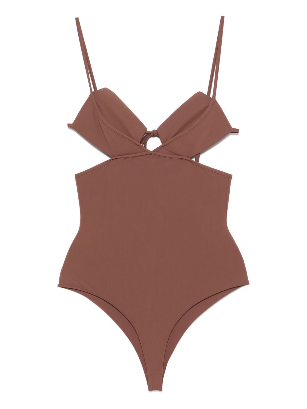 Nensi Dojaka stretch-design swimsuit - Brown