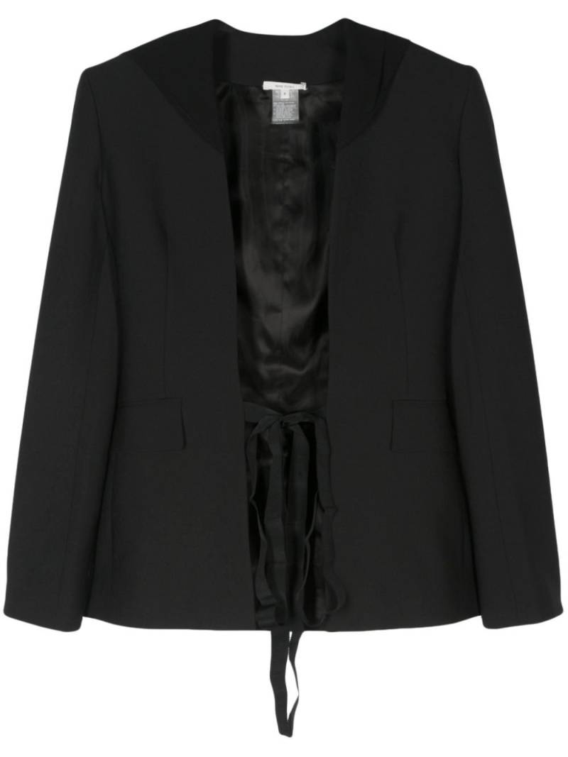 Nensi Dojaka tie-fastening hooded blazer - Black von Nensi Dojaka