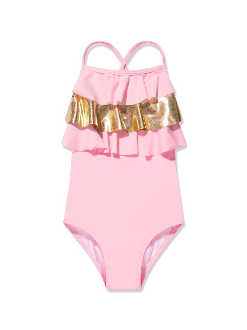 Nessi Byrd Kids Sola ruffle-front swimsuit - Pink von Nessi Byrd Kids