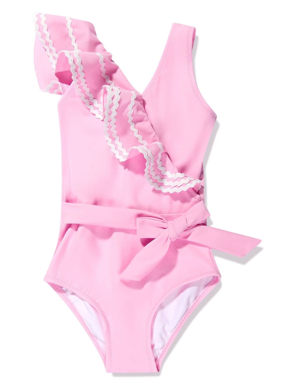 Nessi Byrd Kids ruffle-trim one-piece swimsuit - Pink von Nessi Byrd Kids